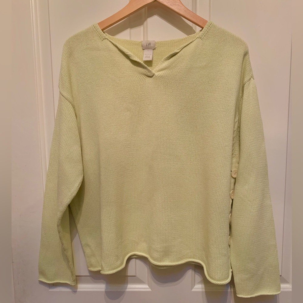 Cute lemon-lime JJill sweater